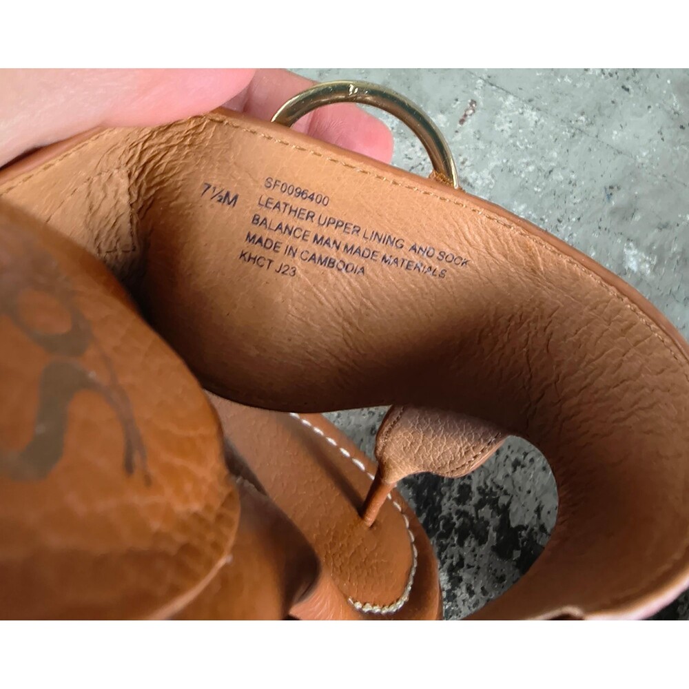 Sofft Fernanda Cognac Brown Slip-On Thong Sandals, ladies size 7.5M - Picture 7 of 8